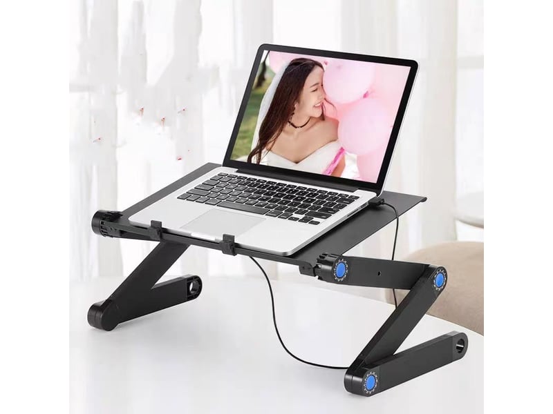 Table d'ordinateur portable réglable ventilation hauteurinclinaison ajustables - Conforama E