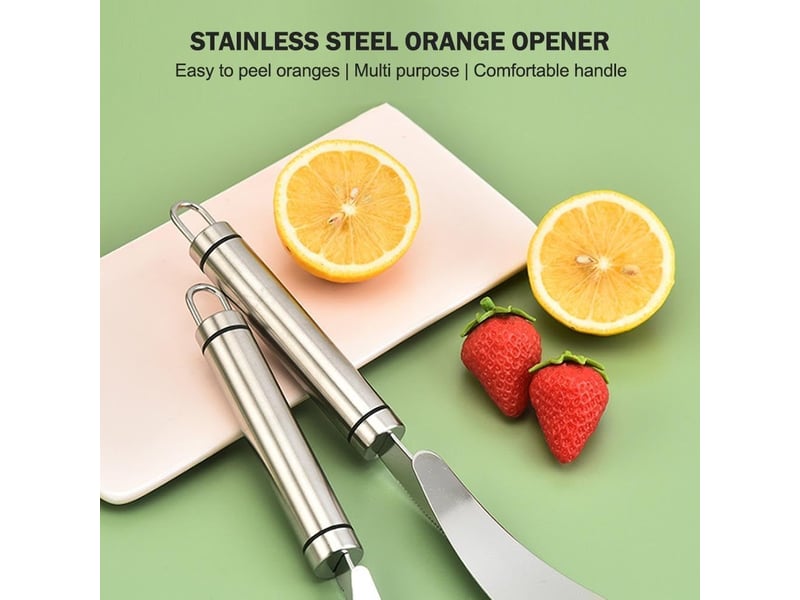 Ouvre-pomelo en acier inoxydable, coupe-pomelo de cuisine, éplucheur d'agrumes polyvalent pour pamplemousse, citron, orange  - Conforama C