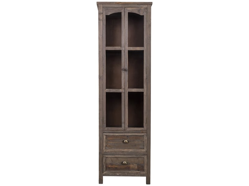  Vitrine en bois brun 55x40x180 cm h  - Conforama B