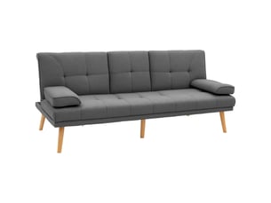 Lit banquette 80x190 cm <strong></strong> <strong></strong> coloris gris