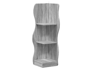 Étagère d'angle, armoire de rangement sonoma gris 34 x 33 x 102 cm bois d'ingénierie cf41412