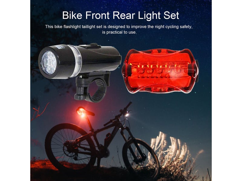 Avant ensemble de feux arriere velo led phare lampe de poche feu arriere nuit velo lampe kit vtt feu arriere lampe - Conforama B