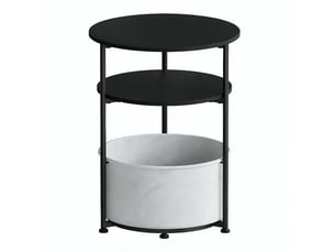 Table basse rond(e) coloris noir <strong>WISHDOR</strong> <strong></strong> - 43 cmx43 cm