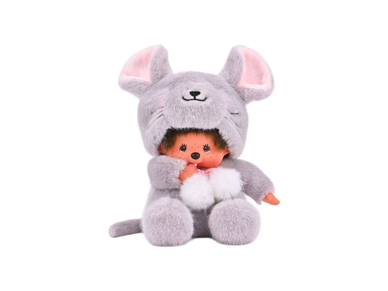  Peluches souris grise 20 cm oreilles roses et détails duveteux MON3701405835729 - Conforama C