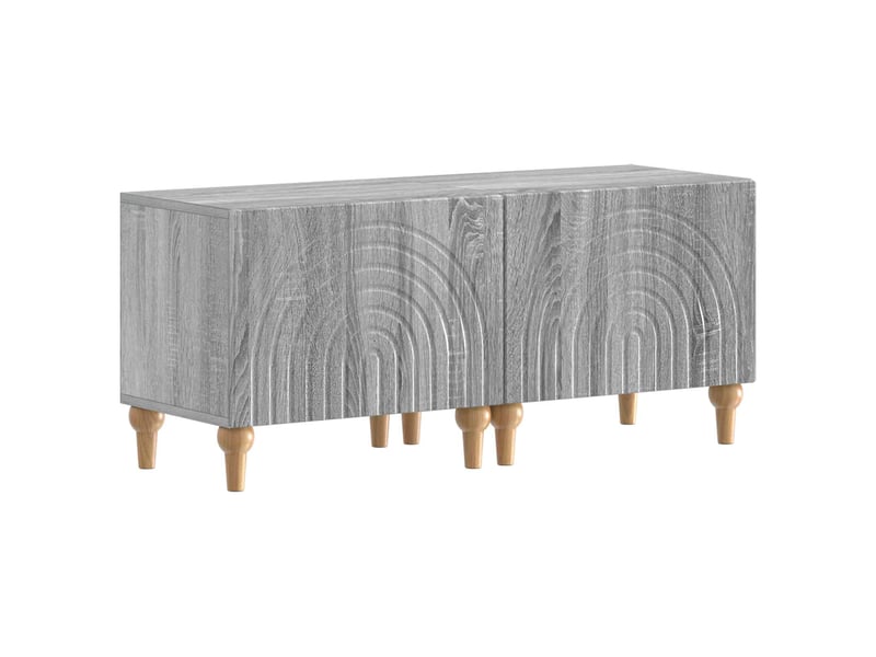 Ensemble de 3 meubles tv led sonoma gris bois d'ingénierie shl74740 - Conforama D