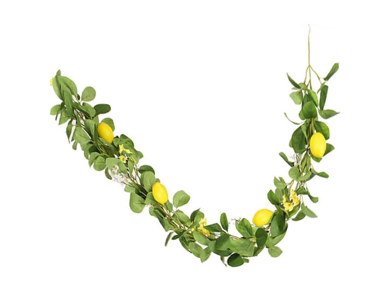  Guirlande de fruits, citrons artificiels décoratifs avec 2 tiges suspendues pour la maison  - Conforama C