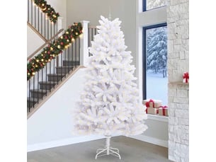 Sapin de noël, arbre de noël artificiel à branches articulées blanc 300 cm cf61083