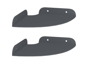 Lot de 2 étagères flottantes d'angle, étagères murales anthracite 15 x 15 x 2 cm cf41639