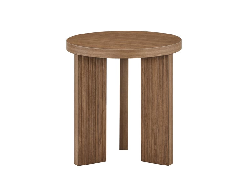 Table d'appoint ronde en mdf coloris noyer d 44.5 x h 45 cm W3915P488078 - Conforama A