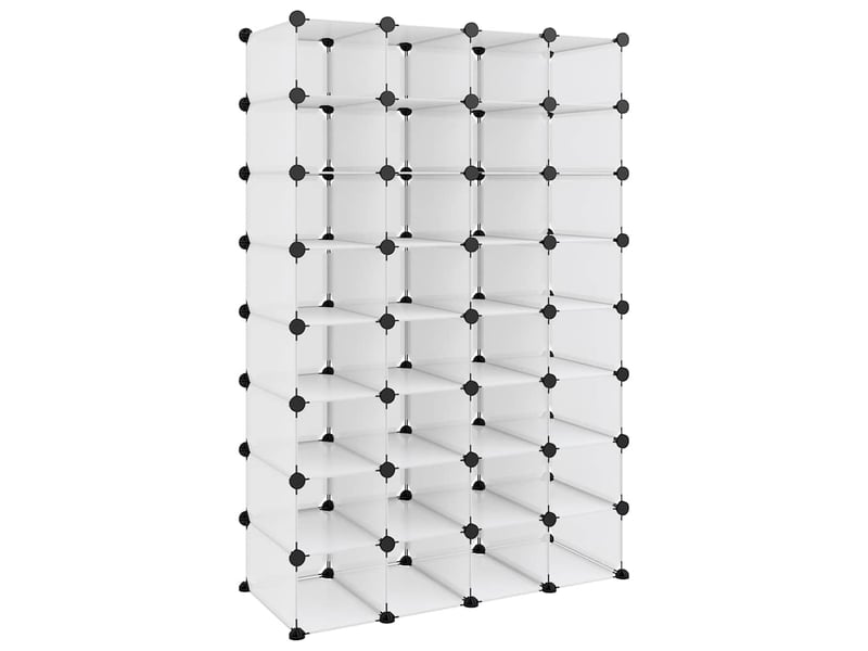  Meuble à chaussures, étagère à chaussures transparent 93x36,5x140 cm pp  - Conforama A