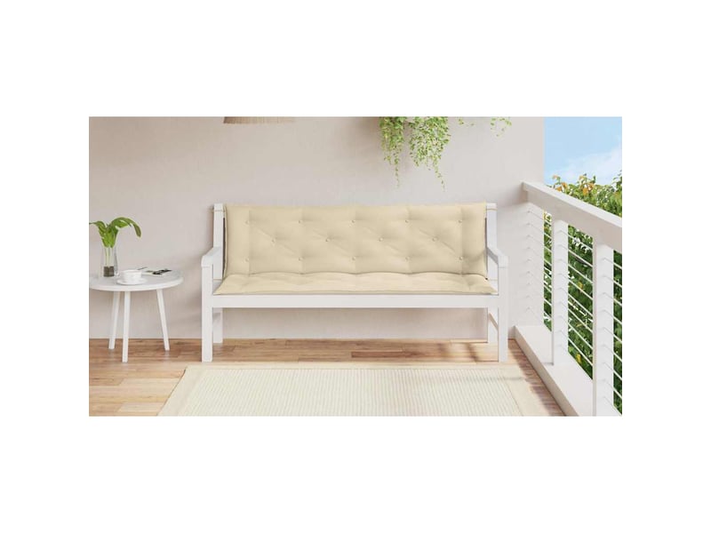  Coussin de banc de jardin, coussin d'assise beige 150x(50+50)x7 cm tissu oxford cf52653  - Conforama C
