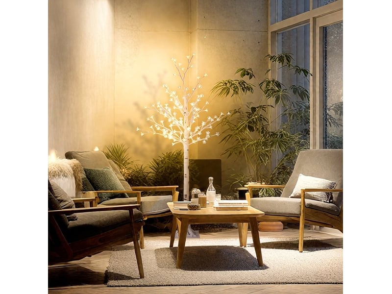Arbre lumineux à fleurs de cerisier 21x21x150 cm 120 led blanc - Conforama B