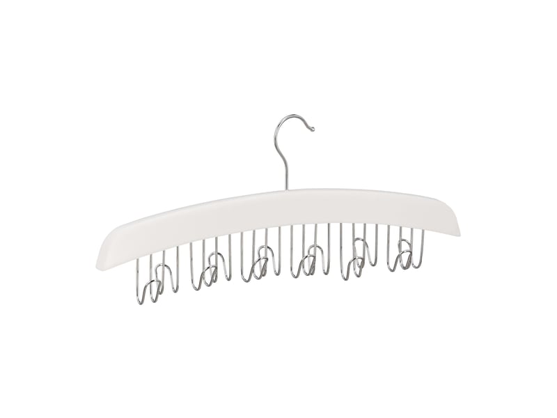  Porte-ceinture suspendu en bois 17,5 x 43 x 5,5 cm rangement optimal design épuré en bois blanc 13_0009035  - Conforama E