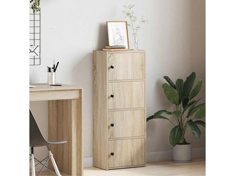 Bibliothèque, meuble de rangement salon chêne sonoma 40x24x102 cm bois d'ingénierie - Conforama C