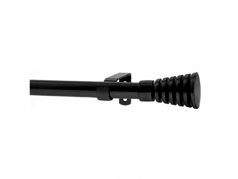  Kit de tringle extensible en métal avec embouts cannelés d1916 mm 160-300 cm  - Conforama C
