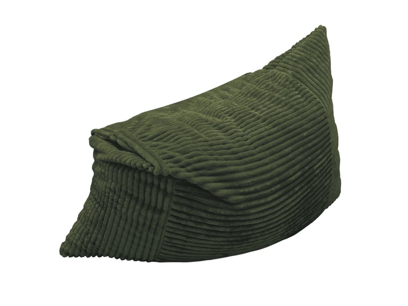  Fauteuil pouf convertible modenvie 3 positions en velours côtelé vert 180 x 125 cm  - Conforama A