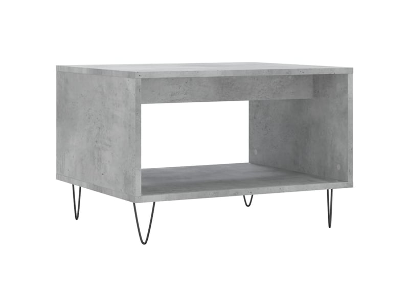  Table basse rectangulaire | table de salon gris béton 60x50x40 cm bois d'ingénierie shl5677  - Conforama A