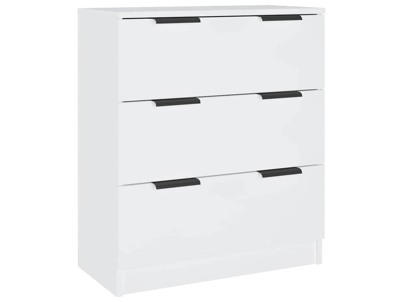  Buffets 3 pcs - bahut - meuble de rangement blanc bois d'ingénierie  - Conforama C