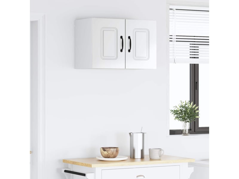  Meuble mural de cuisine | armoire de cuisine blanc brillant 60x31x40cm shl2610  - Conforama D