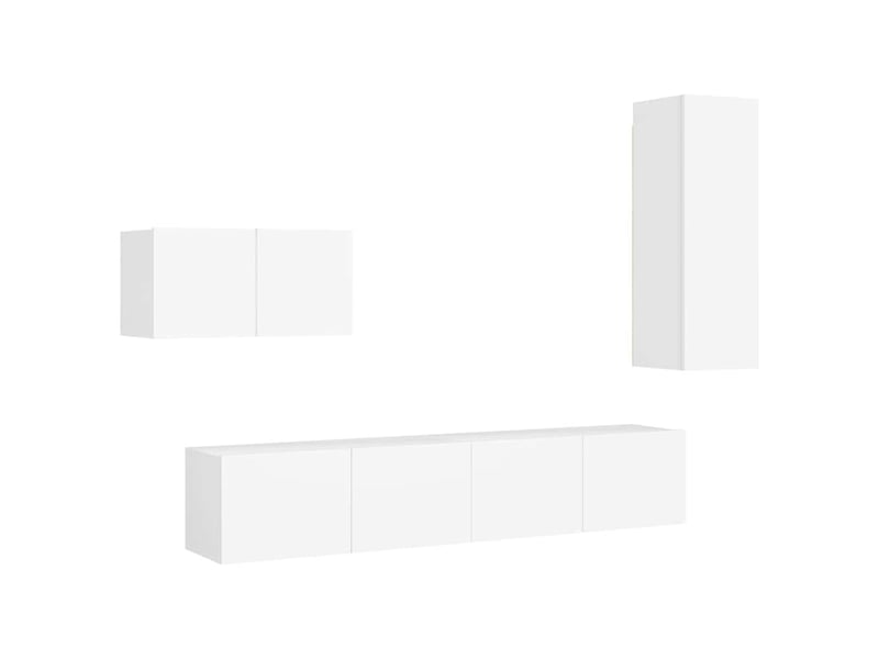  Ensemble de meubles tv 4 pcs blanc bois d'ingénierie shl64369  - Conforama A