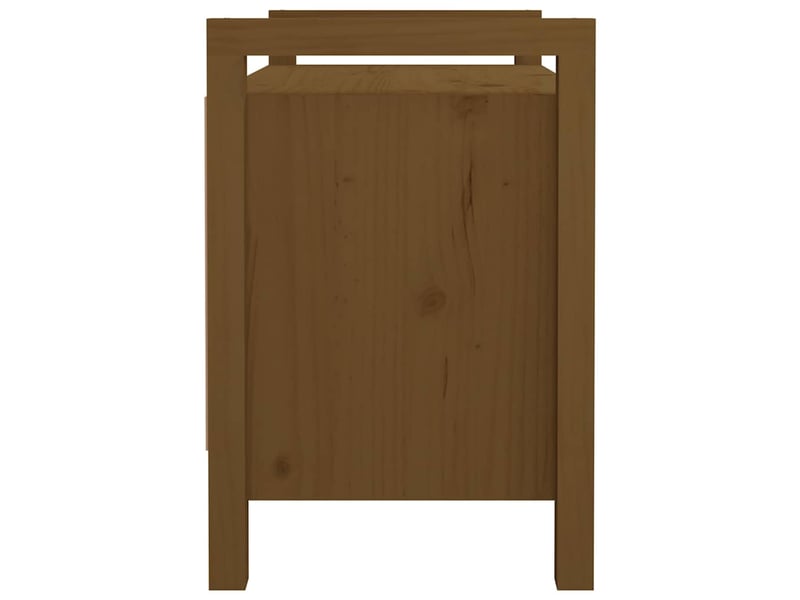  Banc d'entrée, banc interieur marron miel 80x40x60 cm bois de pin massif  - Conforama E