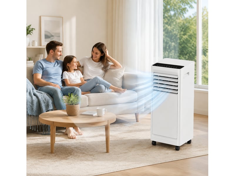 Climatiseur mobile monobloc 3 en 1 froid 9000btuh 16-30°c 24h programmateur télécommande à travers mur 57db - Conforama B