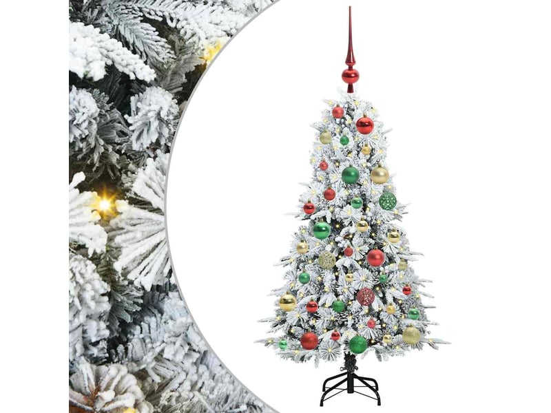  Sapin de noël, arbre de noël artificiel à branches articulées blanc 120 cm shl1953  - Conforama A