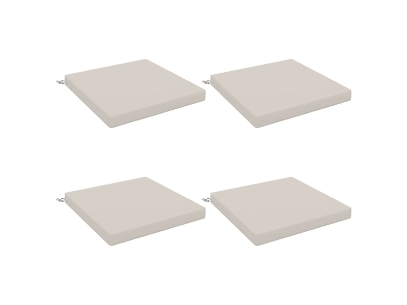 Lot de 4 coussins de siège, coussins d'assise soest 100 % polyester blanc cf60319 - Conforama A