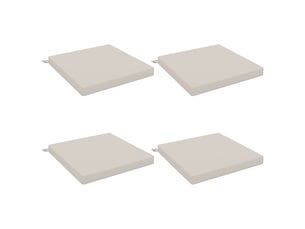 Lot de 4 coussins de siège, coussins d'assise soest 100 % polyester blanc cf60319