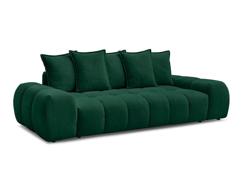  Bobochic canapé droit fixe 3 places everest tissu texturé vert EVEREST - Conforama A