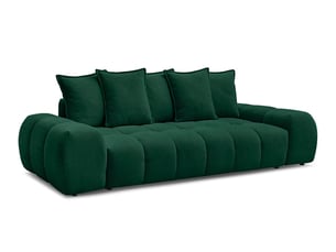 Canapé droit fixe BOBOCHIC EVEREST 3 places Tissu vert