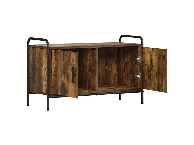  Meuble tv moderne, banc tv 79,5x33x50 cm chêne fumé bois d'ingénierie shl52269  - Conforama C