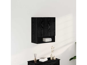 Meuble mural, meuble de rangement salon 60 x 30 x 70 cm bois d'ingénierie chêne noir