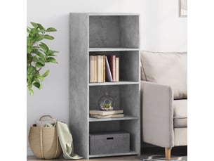 Buffet haut - bahut - meuble de rangement gris béton 50x41x124 cm bois d'ingénierie