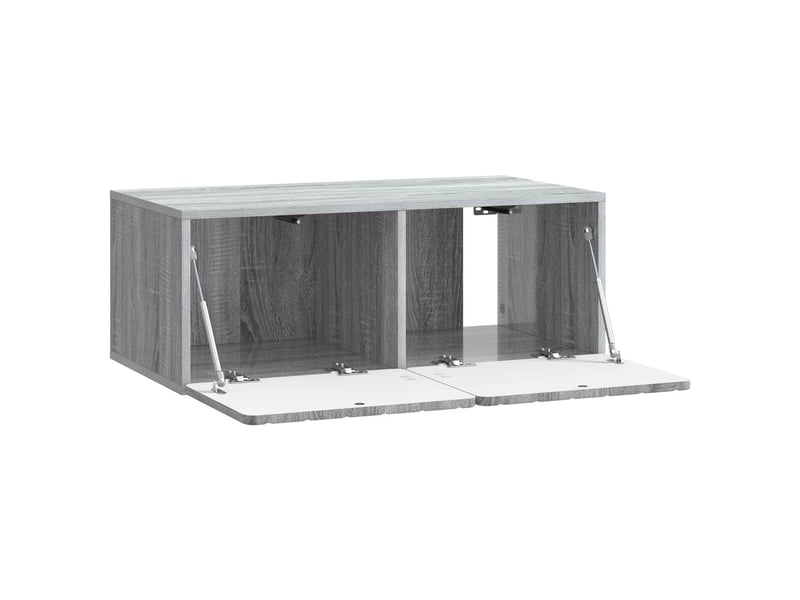  Meuble tv - banc tv - meuble de rangement mural 78,5 x 41 x 30 cm sonoma gris bois d'ingénierie  - Conforama E
