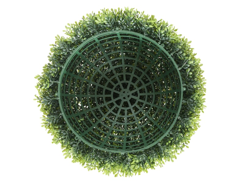  Lot de 2 boules de buis artificiel vert ø 40 cm en plastique, décoration intérieure et extérieure sans entretien  - Conforama E