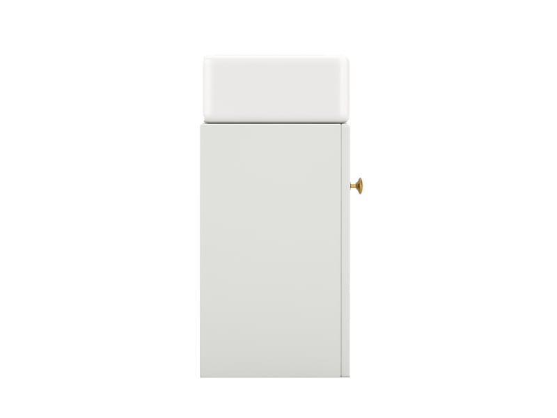 Meuble vasque mural 46 cm avec lavabo intégré pour petite salle de bain - Conforama E