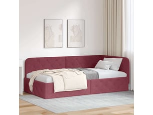 Lit simple 90x200 cm    coloris rouge