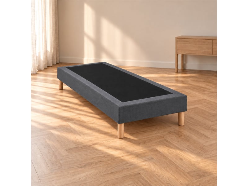  Sommier tapissier déco 80x200 cm gris - hauteur 30 cm - pieds inclus  - Conforama B