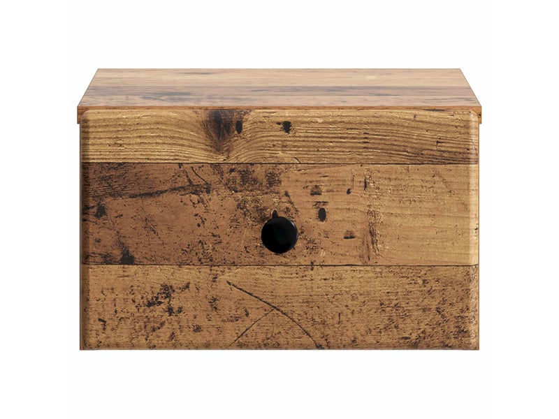 Table de chevet - cabinet de chevet - table de nuit mural bois ancien 34,5 x 33 x 20 cm - Conforama D