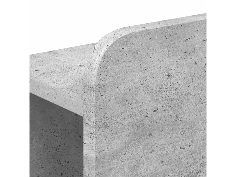  Lit simple- lit adulte -  cadre de lit avec rangement gris béton 80 x 200 cm  - Conforama D