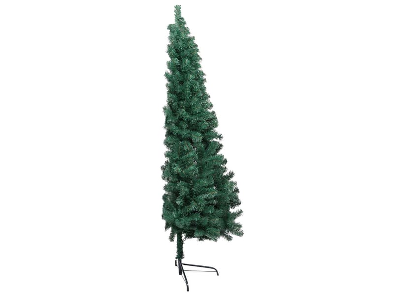  Demi-sapin de noël - arbre de noël artificiel pré-éclairé et boules vert 120 cm  - Conforama C
