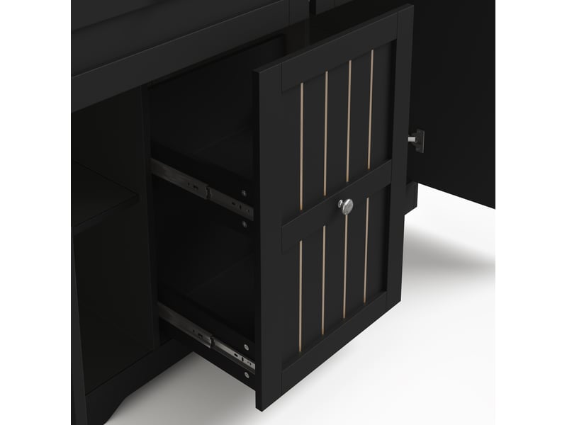  Îlot de cuisine mobile avec plan de travail extensible, chariot de service et armoire de rangement, tiroirs verticaux à deux niveaux, 2 grands tiroirs et roues à verrouillage, 120 × 45 (70) × 92 cm  - Conforama D