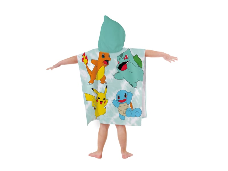  Cape de bain imprimée 100% coton, pokemon green 60x120cm  - Conforama E