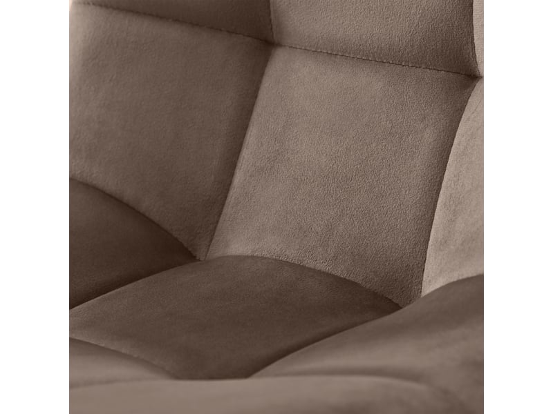 Ensemble table et chaises avec 1 table et 4 chaises  - pour cuisine - mdf, métal et velours - noyer  - Conforama C