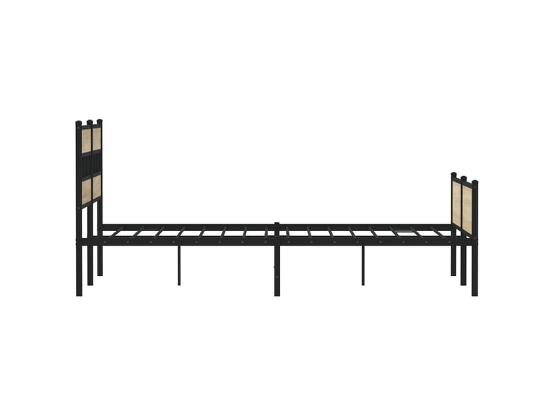  Lit double- lit adulte -  cadre de lit sans matelas chêne sonoma 150x200 cm  - Conforama D