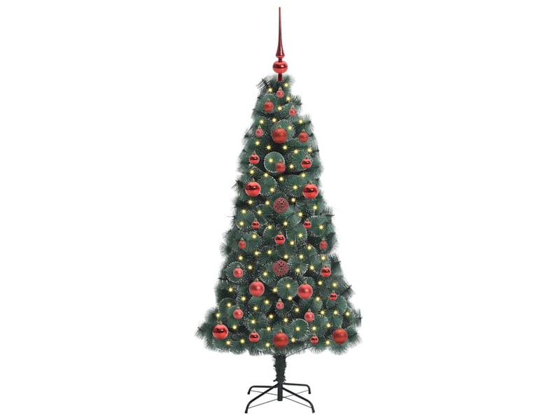  Sapin de noël, arbre de noël artificiel pré-éclairé avec ensemble de boules shl3341  - Conforama C