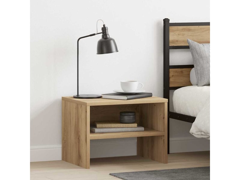  Table de chevet - cabinet de chevet - table de nuit 2 pc chêne artisanal 40 x 30 x 30 cm  - Conforama C