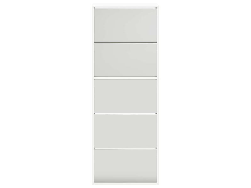  Meuble à chaussures, armoire à chaussures 5 étagères et miroir 63x17x169,5 cm blanc  - Conforama D