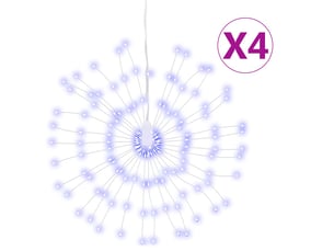 Étoile rayonnante de noël 140 led 4 pcs bleu 17 cm